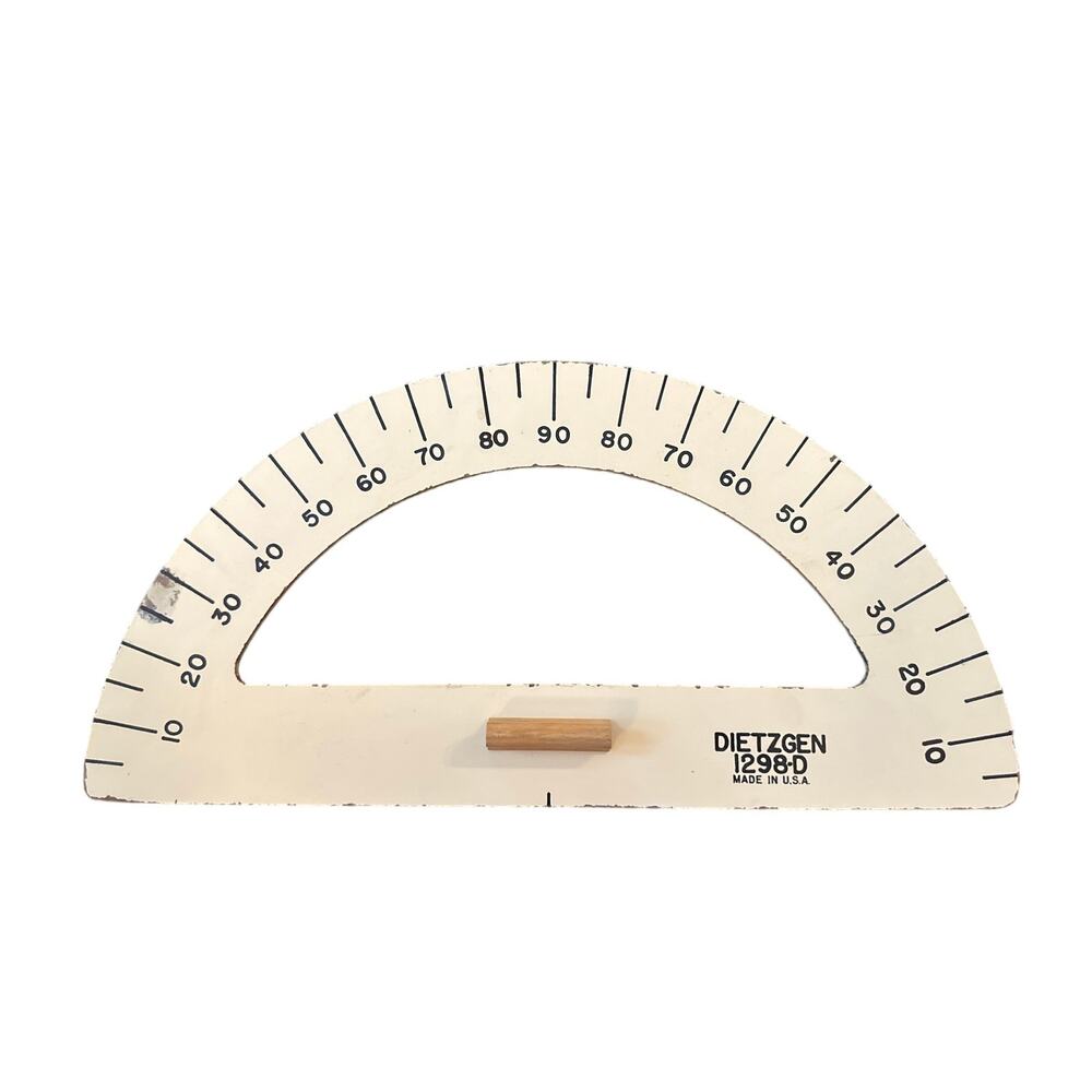 Vintage Dietzgen 1298-D Blackboard Protractor Drawing Drafting Education Tool